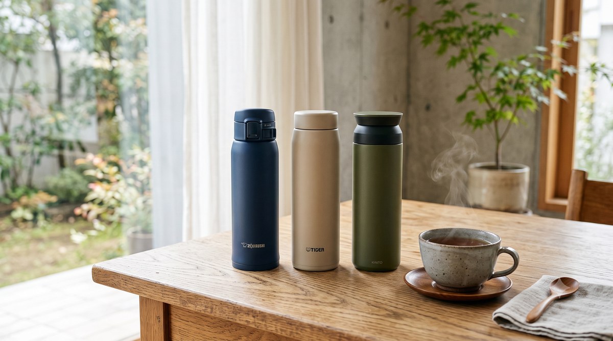 أفضل 5 زجاجات حرارية يابانية 2026 (Zojirushi وThermos وTiger)
